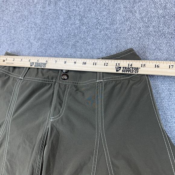 Athleta Womens Whatever Skort Sz 4 Olive Pleated Button-Zip Fly Pockets Stretch - Picture 4 of 10